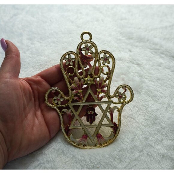 Decorative Hamsa Wall Art Hand of Fatima Mixed Designs - Picture 2 of 3